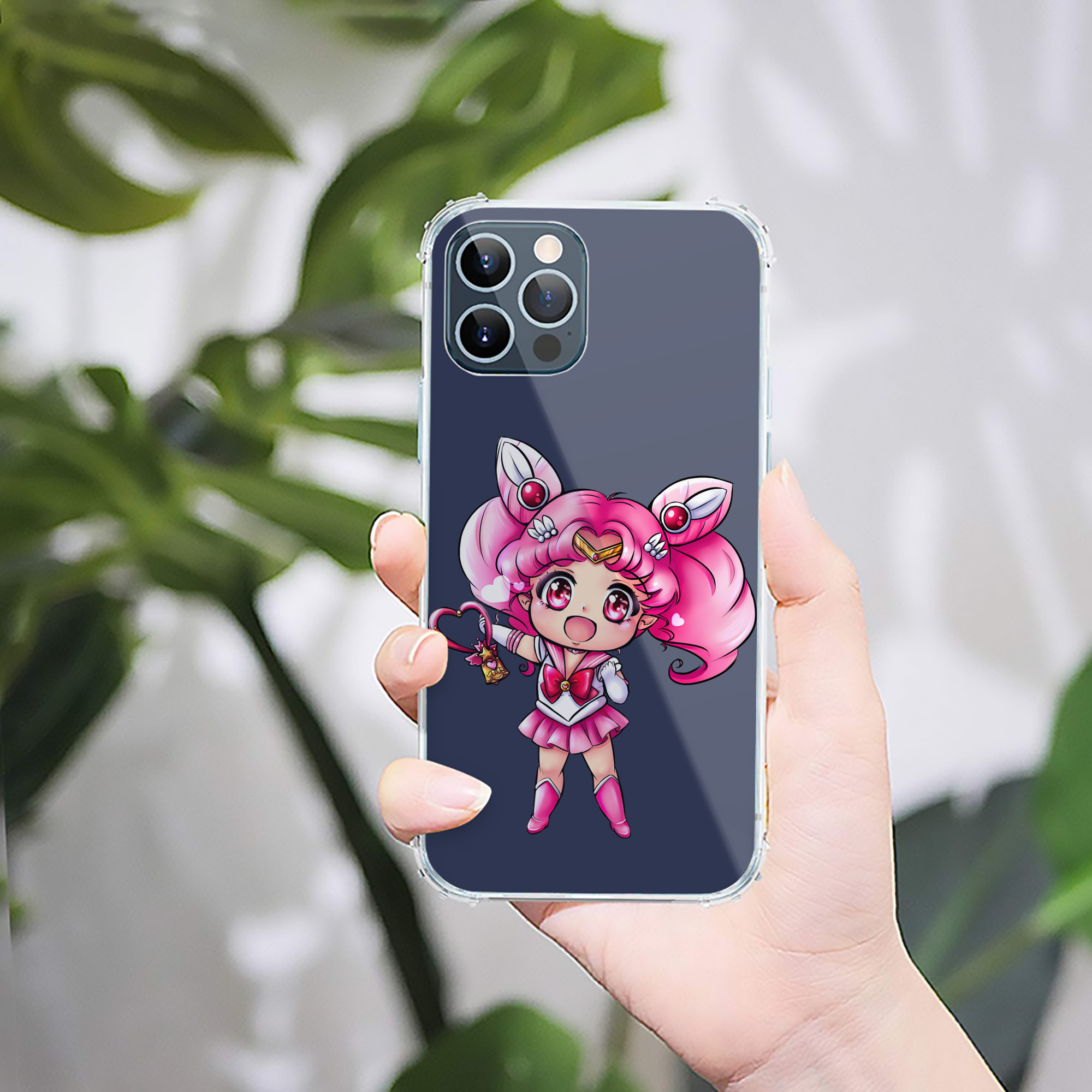 （画像用） 美少女戦士セーラームーン ちびうさ Sailor Moon Chibiusa Tsukino Usagi Small Lady Serenity 【iPhone 12シリーズ対応】透明スマホケース（クリアソフトケース）